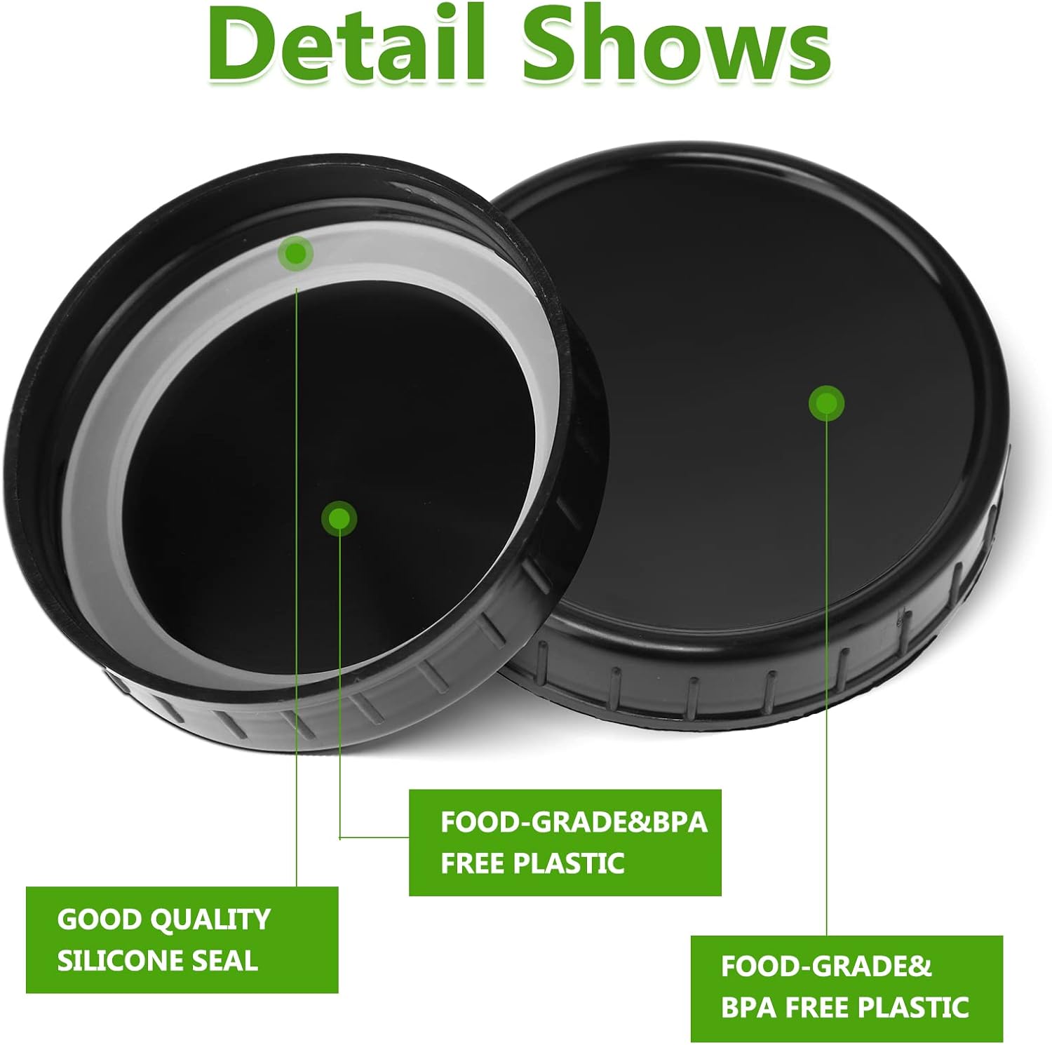 40-Piece Set Mason Jar Lids for Canning and Storage