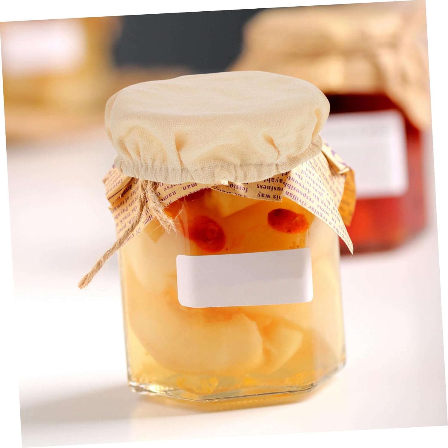 Zerodeko 4pcs Wide Mouth Jar Cloth Covers