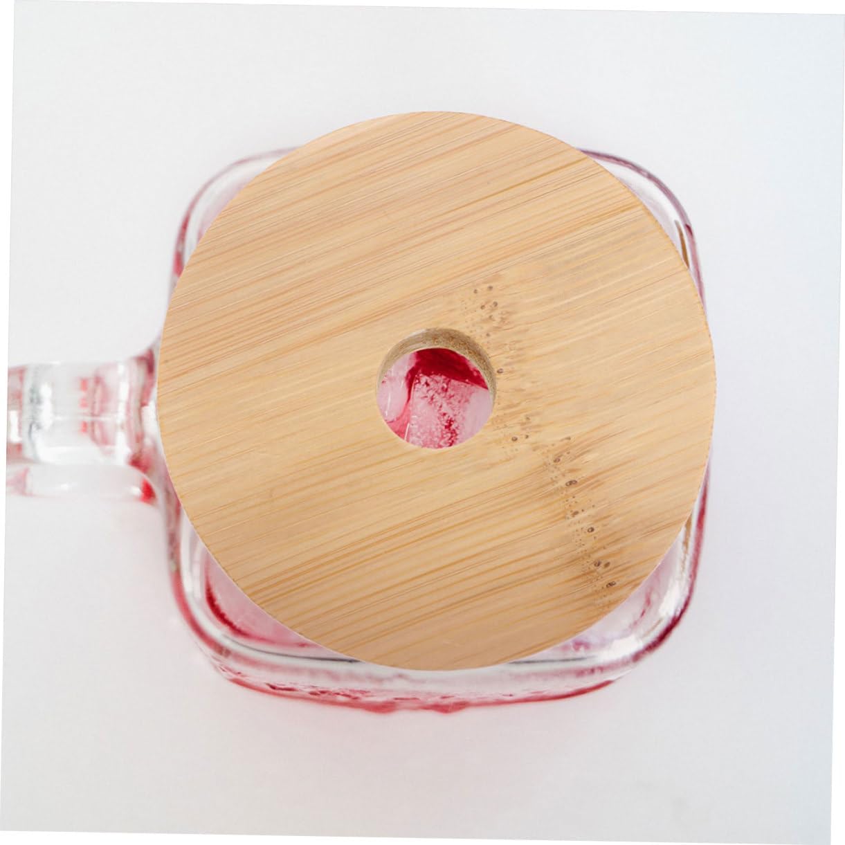 SHOWERORO 4PCS Reusable Mason Jar Lids with Straw Hole