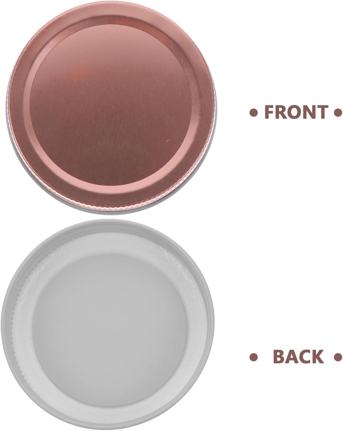 Perfect for storage with 12 rose gold canning lids