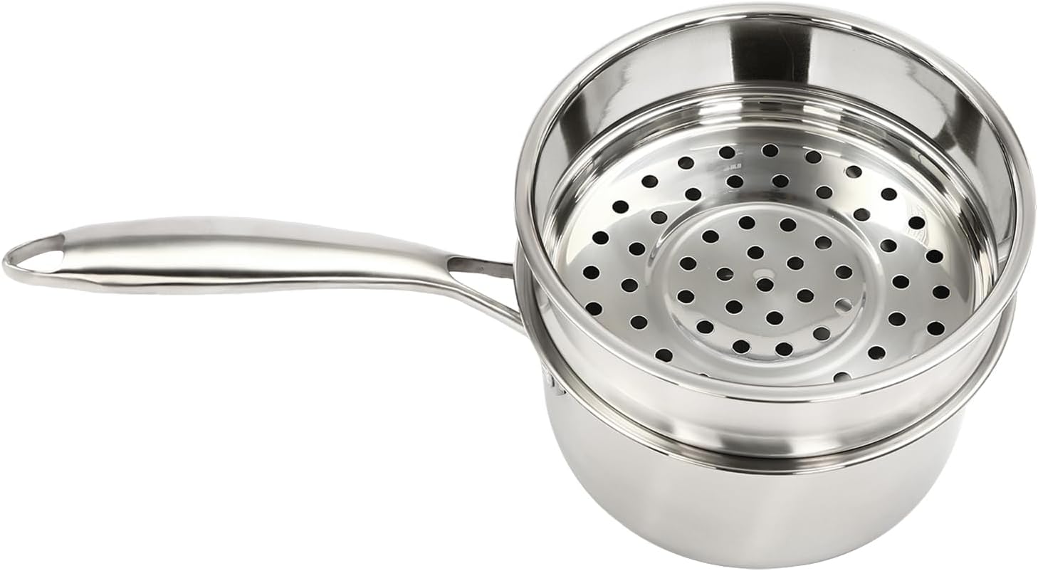 Versatile Stainless Steel Saucepan with Steamer Basket