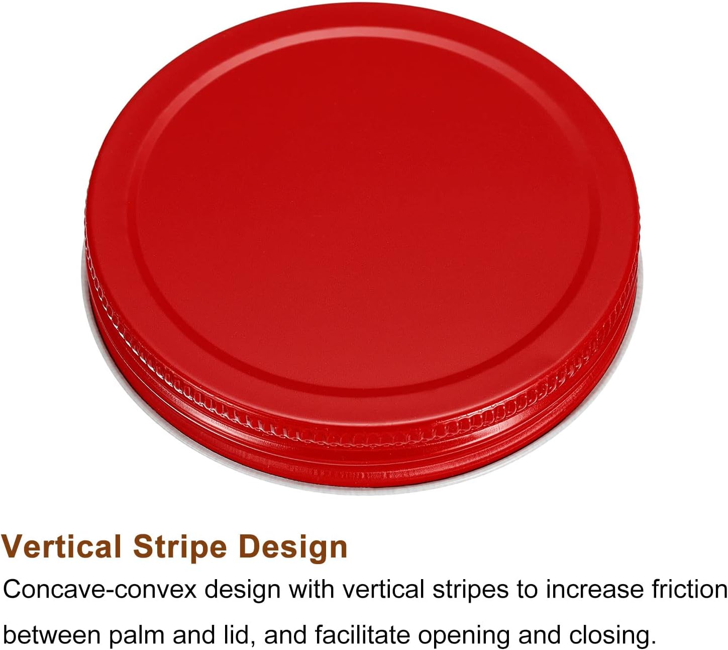 Uxcell Mason Jar Lids 86mm 12Pcs Red Leak Proof Caps