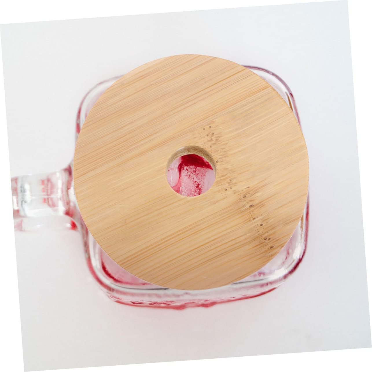 Cabilock 4PCS Mason Jar Lids with Wooden Covers 70mm