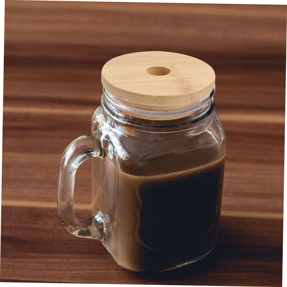 Luxshiny 4pcs Mason Jar Lids with Straw Hole
