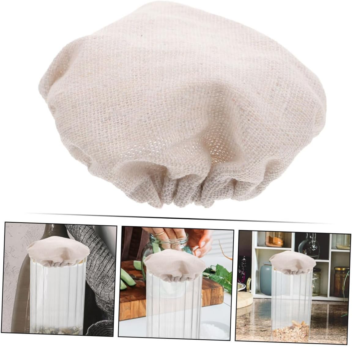 Reusable Airtight Jar Lisp - Soft Cloth Bottle Cover for Home Kitchen