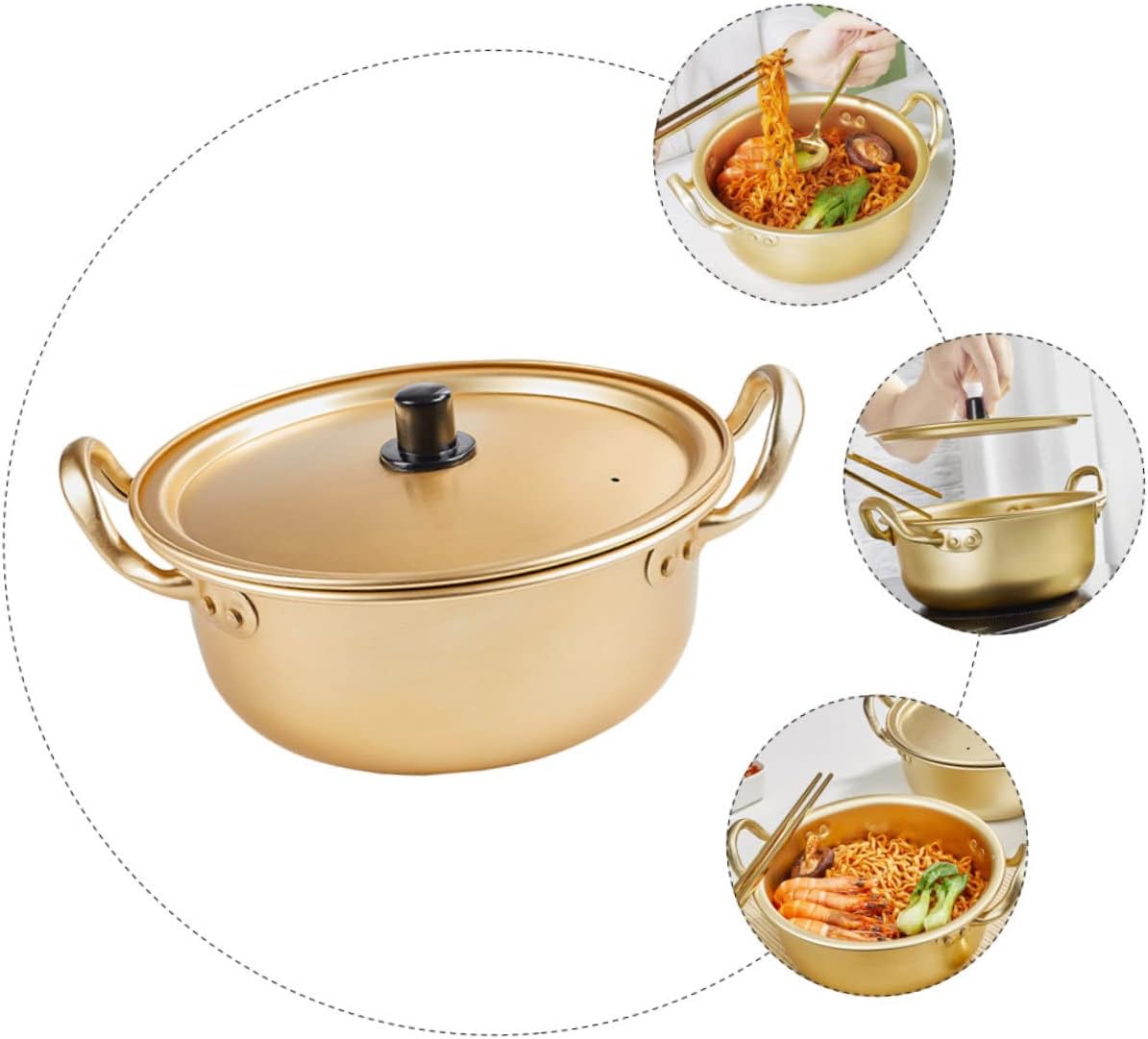 Aluminum Stock Pot Set with Binaural Handles