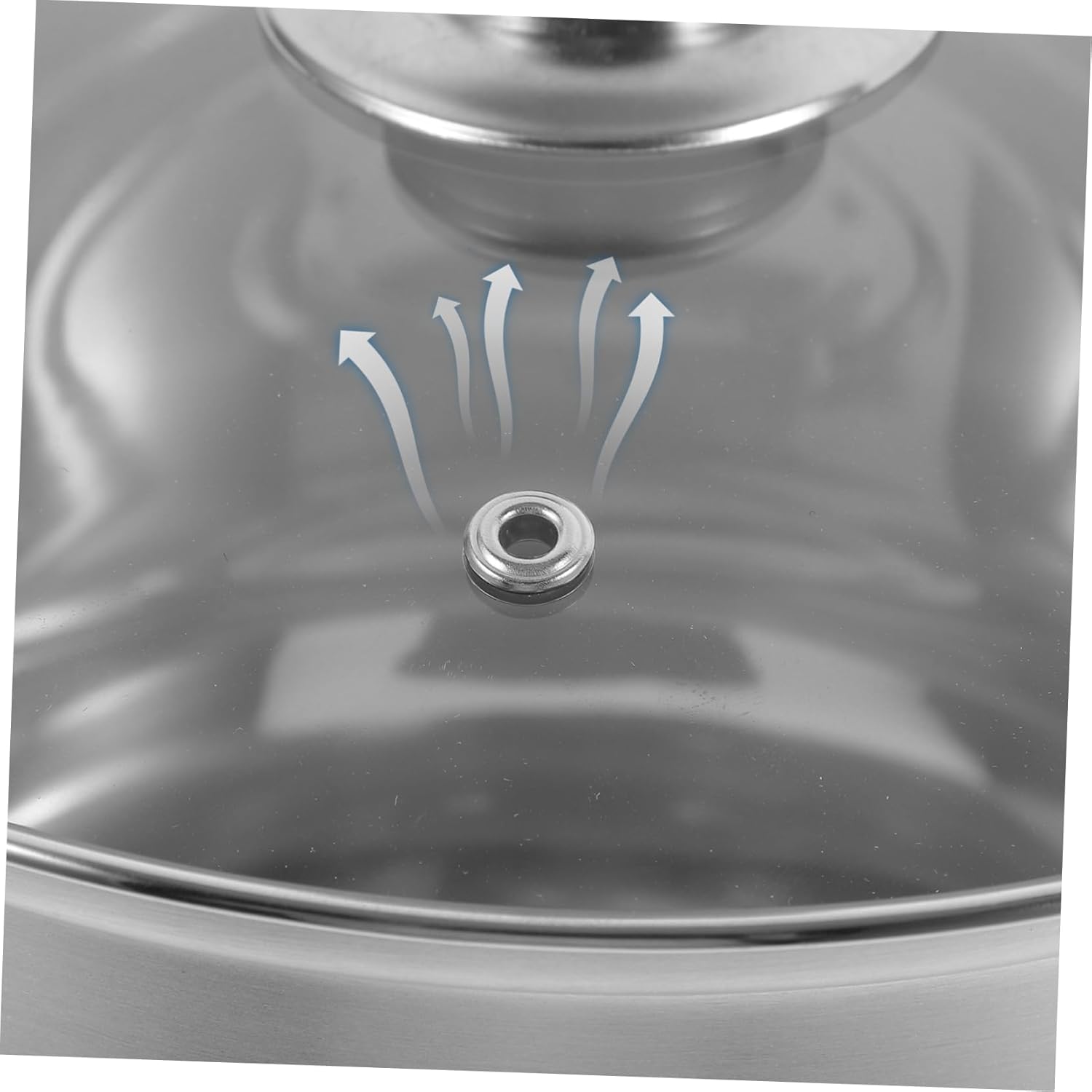 Stainless Steel Soup Pot with Built-In Handle and Heat Resistant Lid
