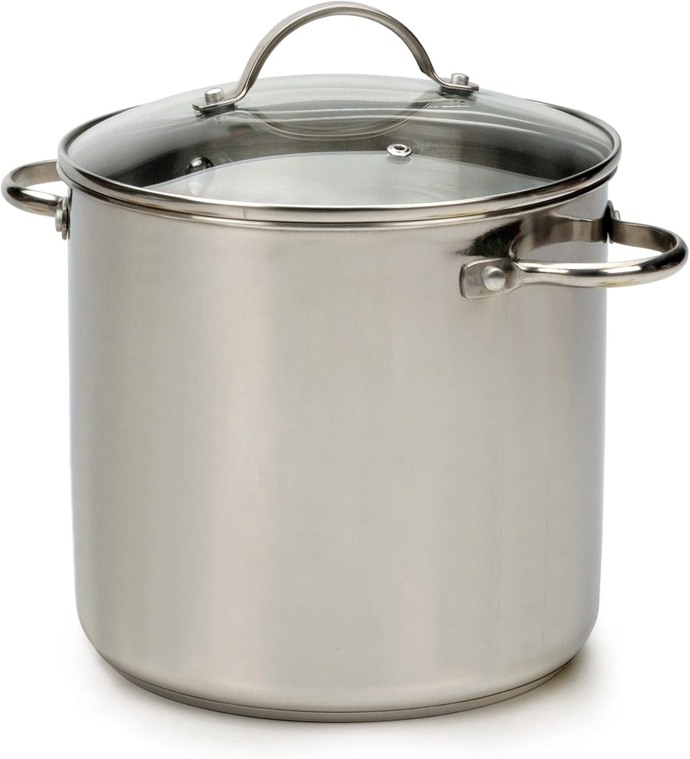 RSVP International 8-quart Stock Pot Stainless Steel ElectricGasInduction Safe 188 Steel