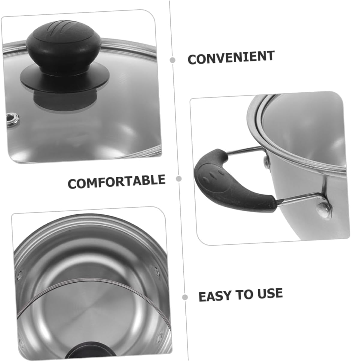 Stainless Steel Soup Pot with Lid Small Cooking Pot for Home Use
