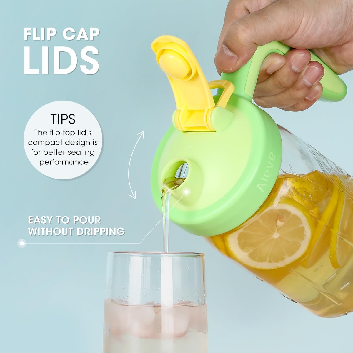 Ergonomic Mason Jar Pour Out Lid