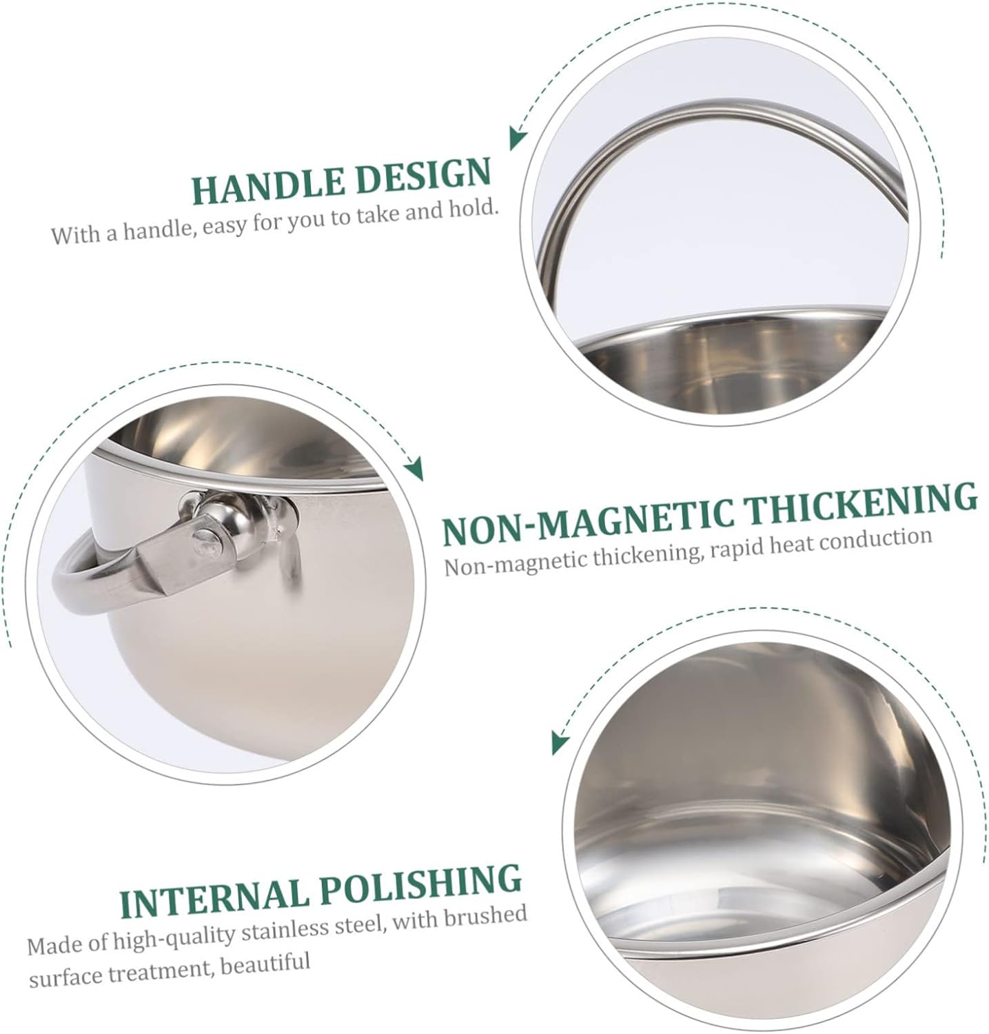 Stainless Steel Noodle Cooking Pot with Handle