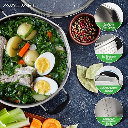 6 qt 1810 SS Stockpot with Glass Lid