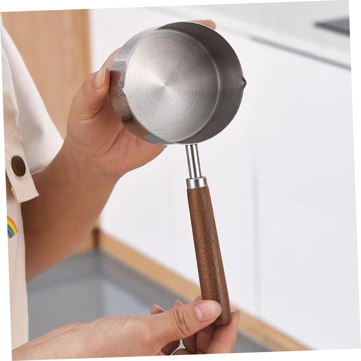 Sturdy Stainless Steel Saucepan with Handle for Kitchen Use