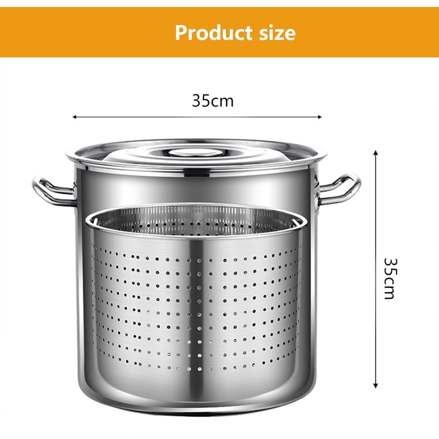 AIZYR Stock Pot Turkey Fryer with Basket 35cm