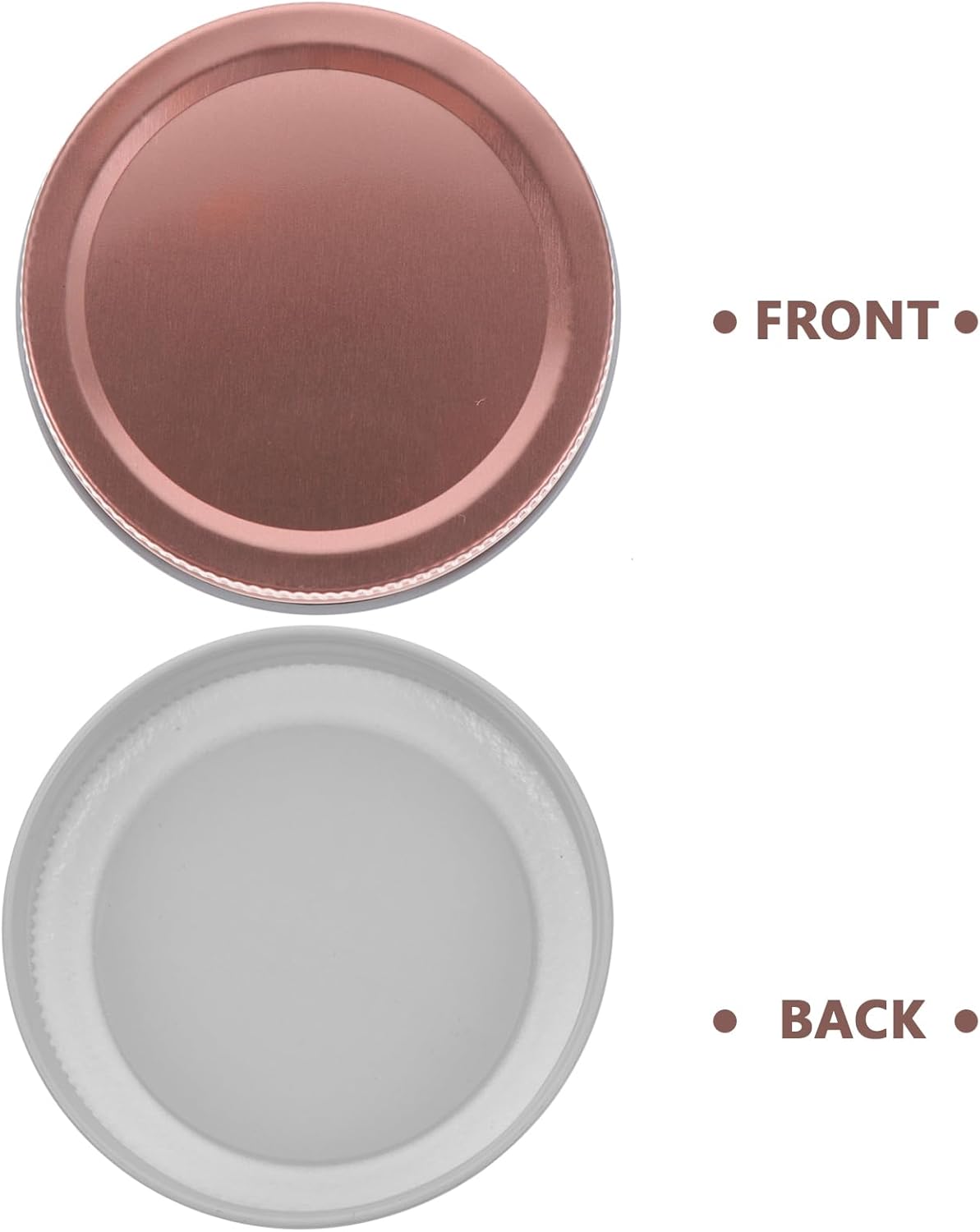 Perfect Canning Jar Lid Set 12pcs 70MM Rose Gold Leakproof