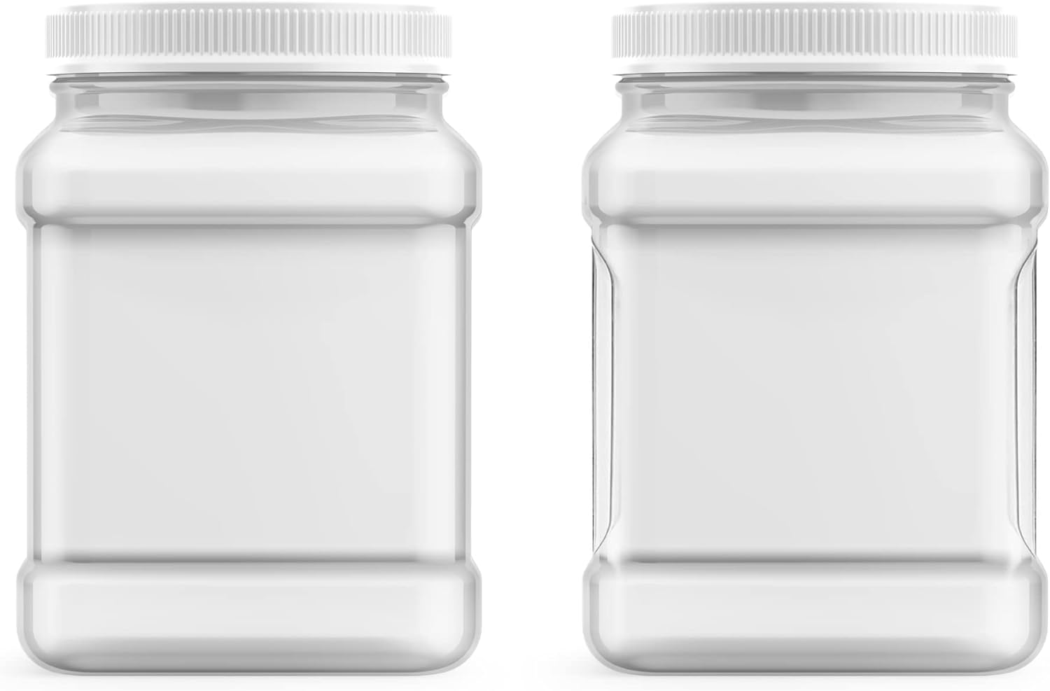 Organize Storage 6 64 fl oz Clear Jars with Pinch Handles