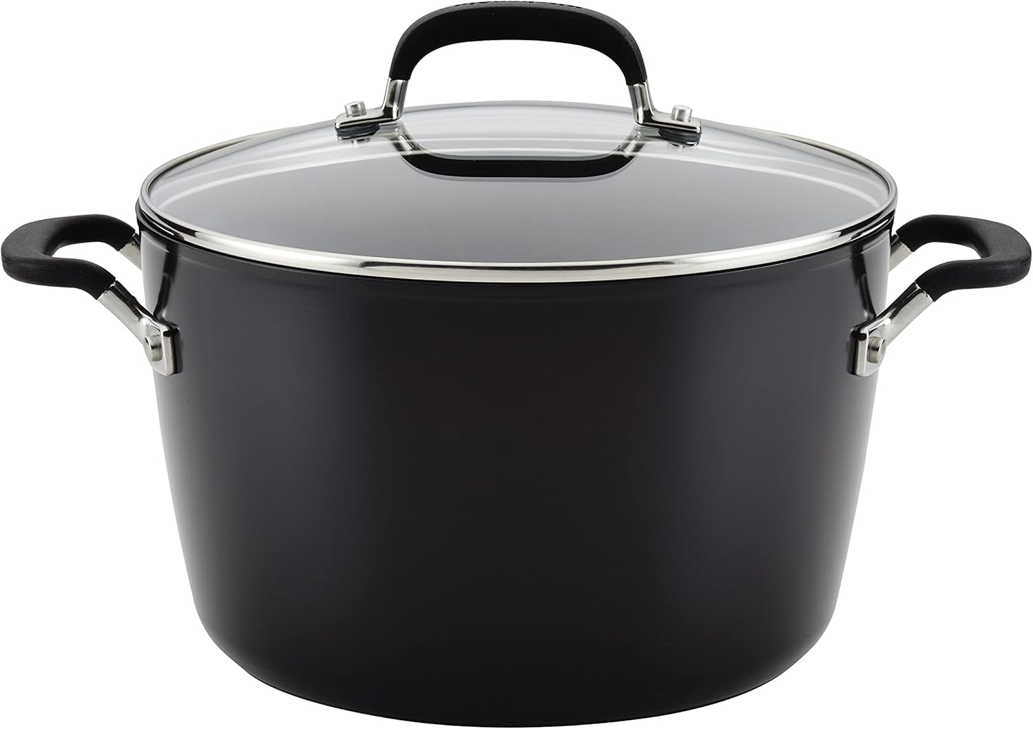 KitchenAid Hard Anodized Nonstick Stockpot 8 Quart Onyx Black