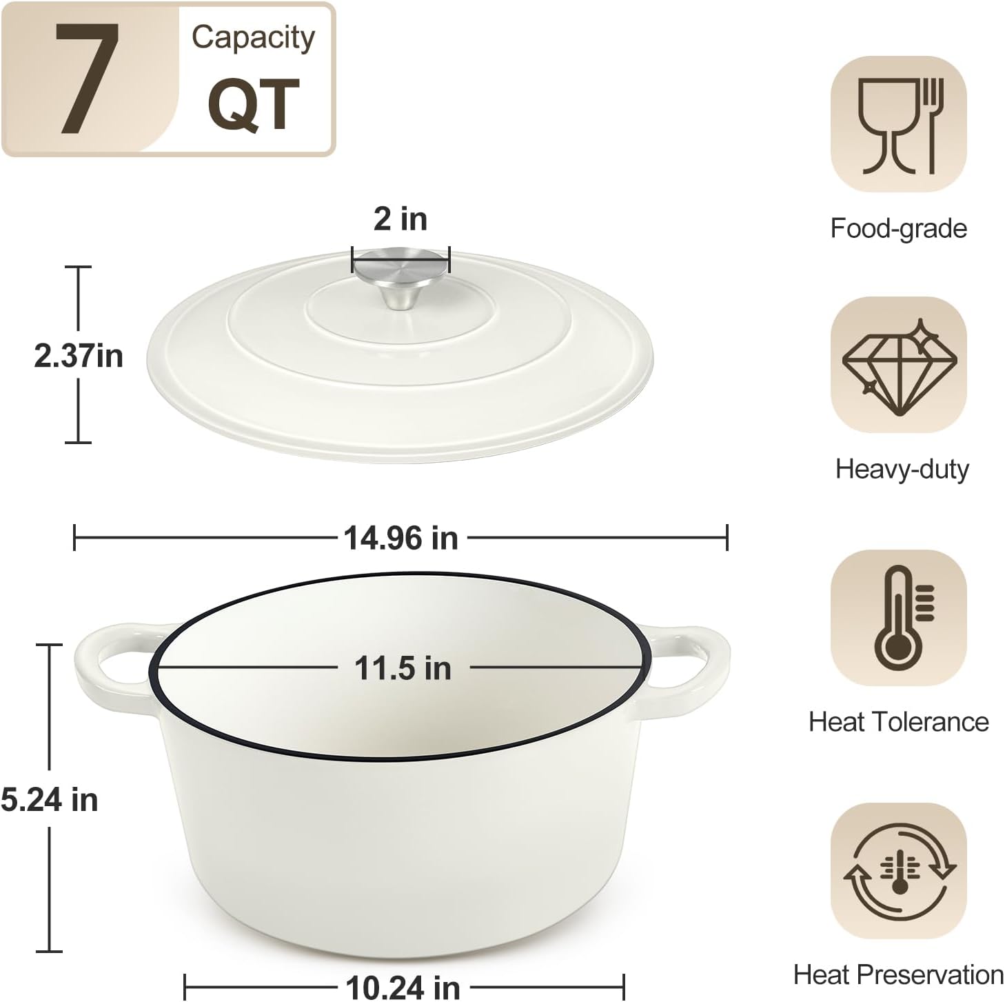 PP CHEF Enamel Dutch Oven Pot
