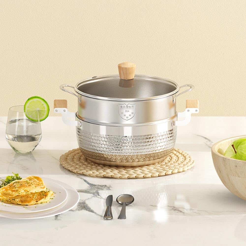 Durable Stock Pot with Lid for Cooking