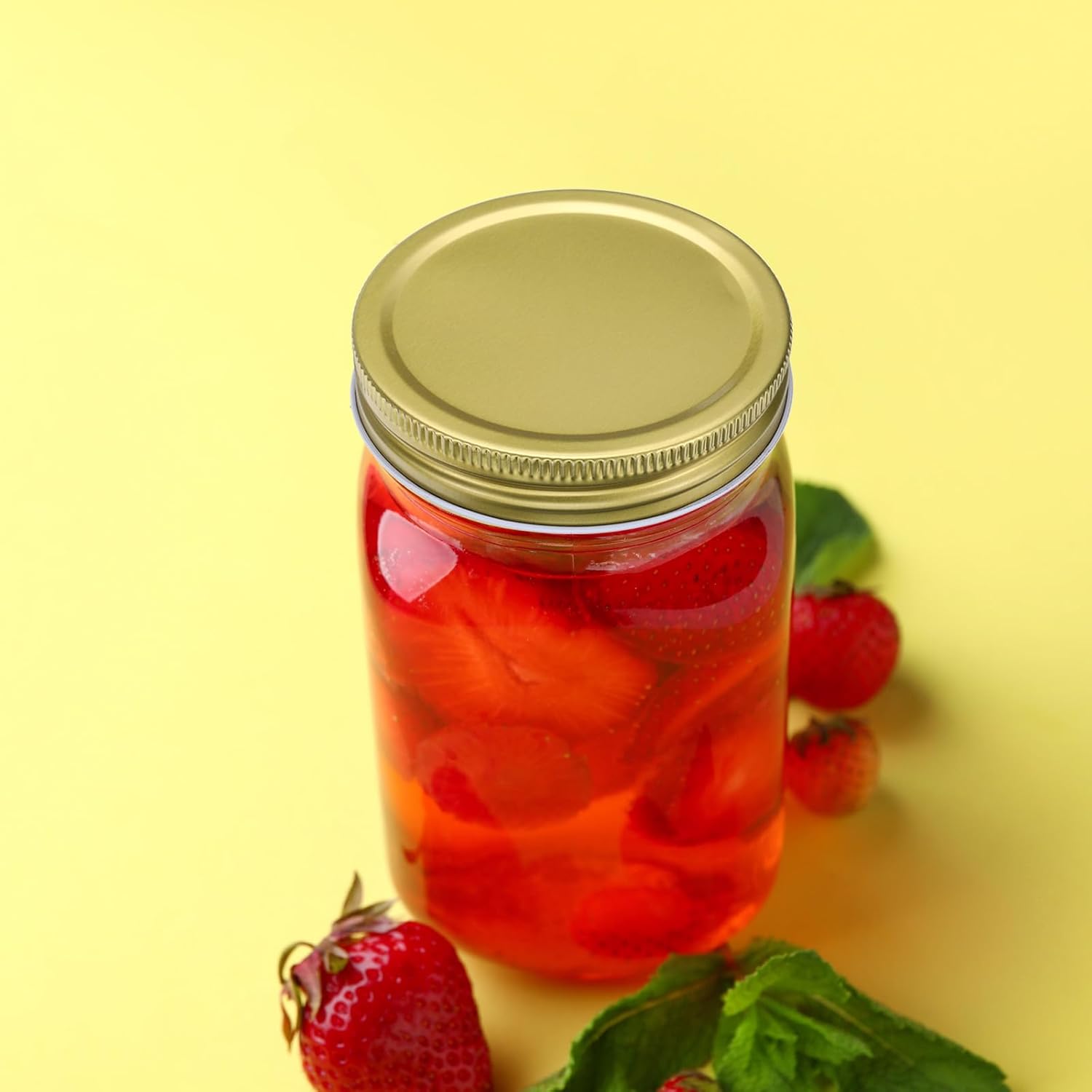 24-Piece Set Unique Airtight Mason Jar Lids Red Gift Pk