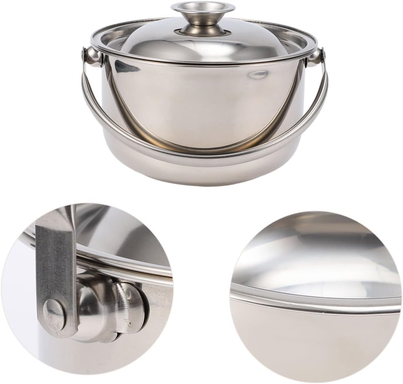 HAKIDZEL Ceramic Stainless Steel Saucepans with Lids