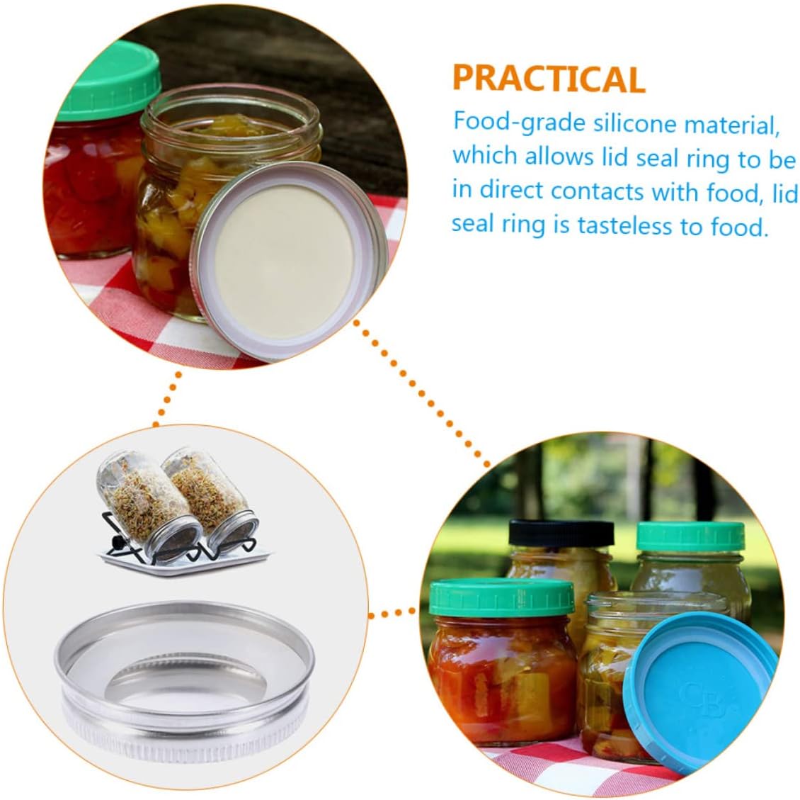 Leak-Proof Silicone Rings for Mason Jars