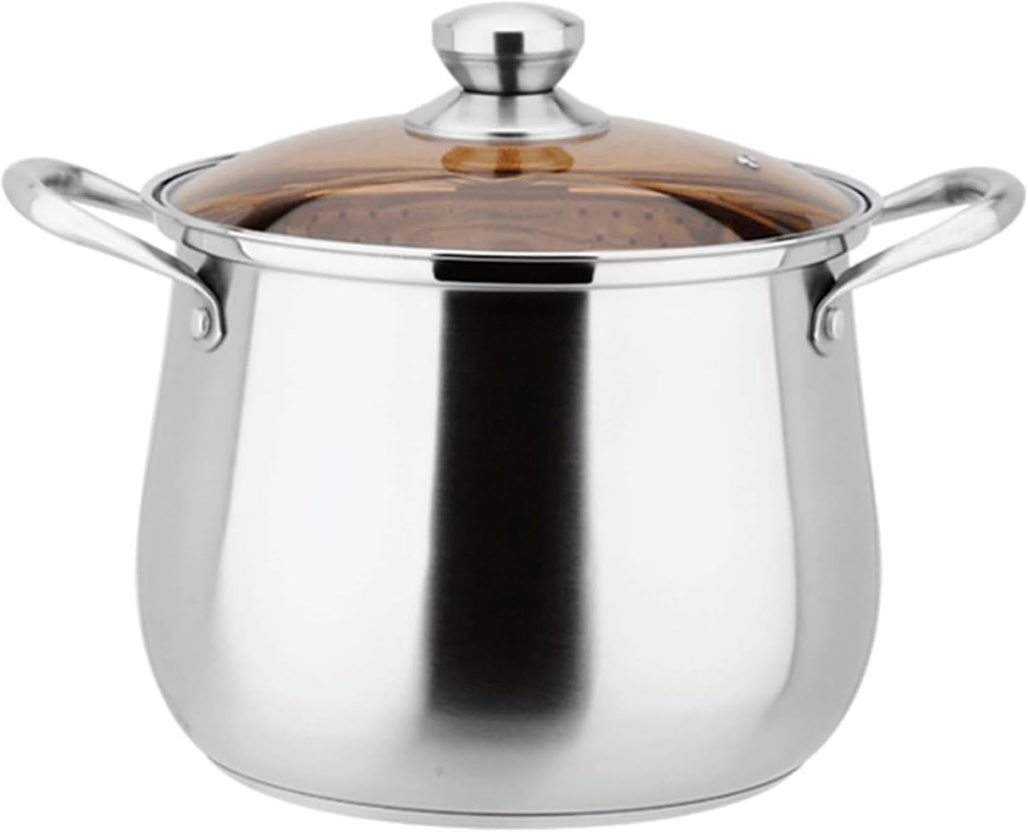 LGEOELIAS 28cm Stainless Steel Stock Pot