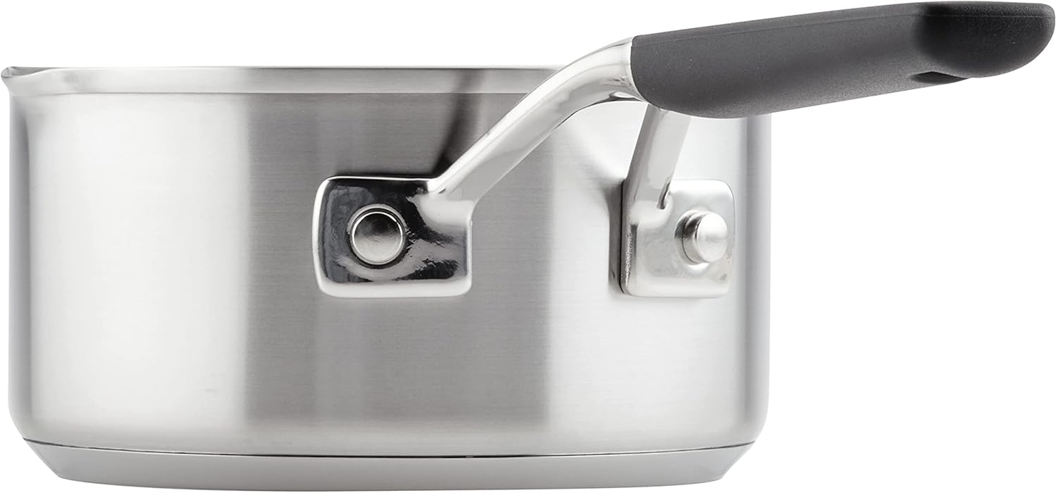 Quick Heat Easy Pour 1-Qt Stainless Saucepan