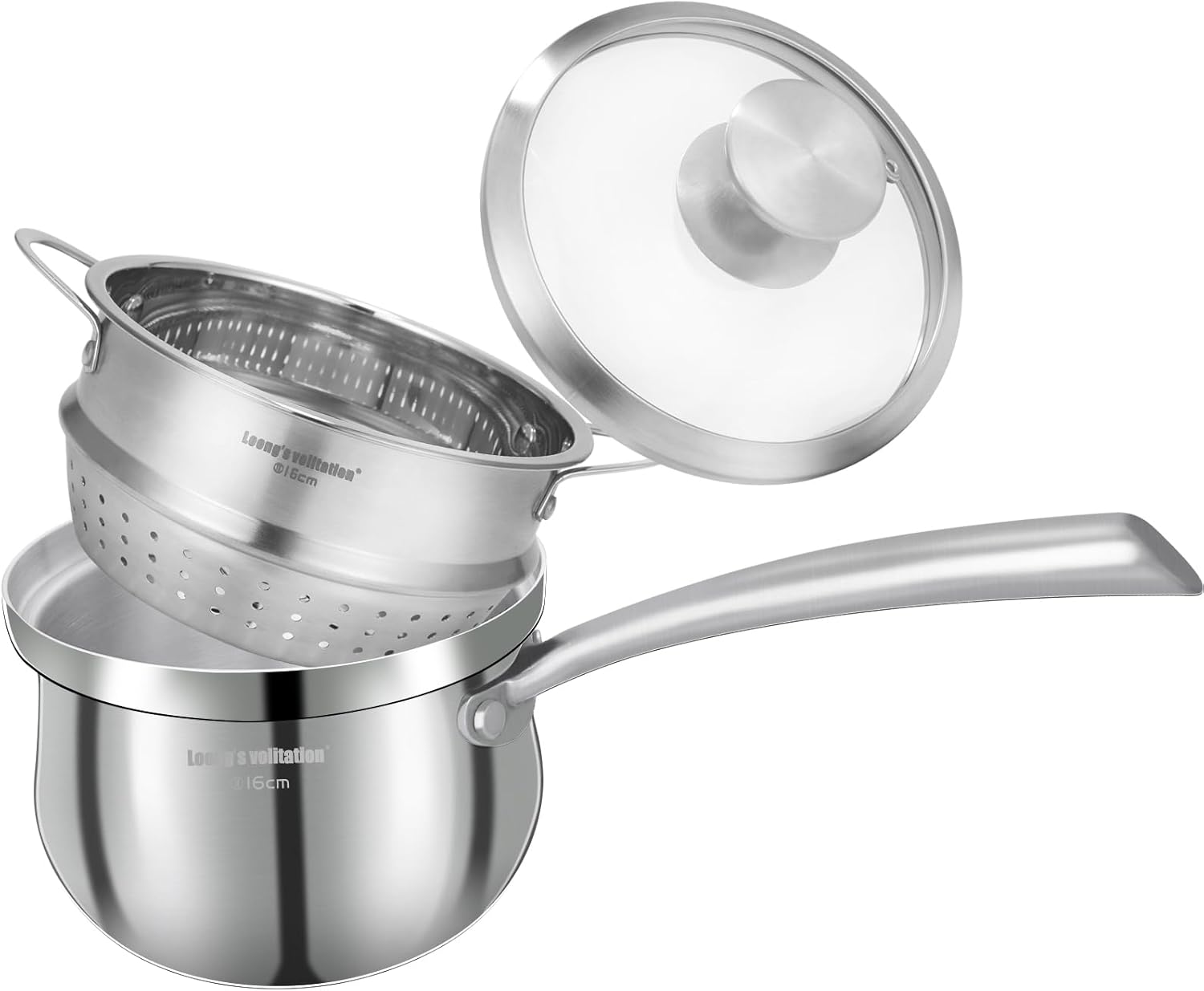 23 qt Tri-Ply Stainless Steel Saucepan with Steamer