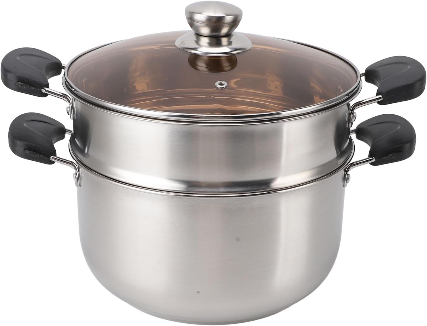 Stainless Steel Stock Pot with Steam Basket Lid for Home Use