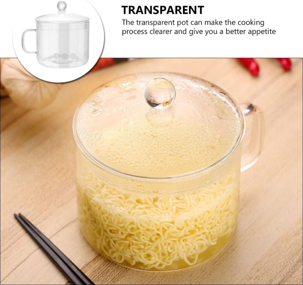 Hemoton Glass Stew Pot Heat Retention Easy Handling Transparent Durable