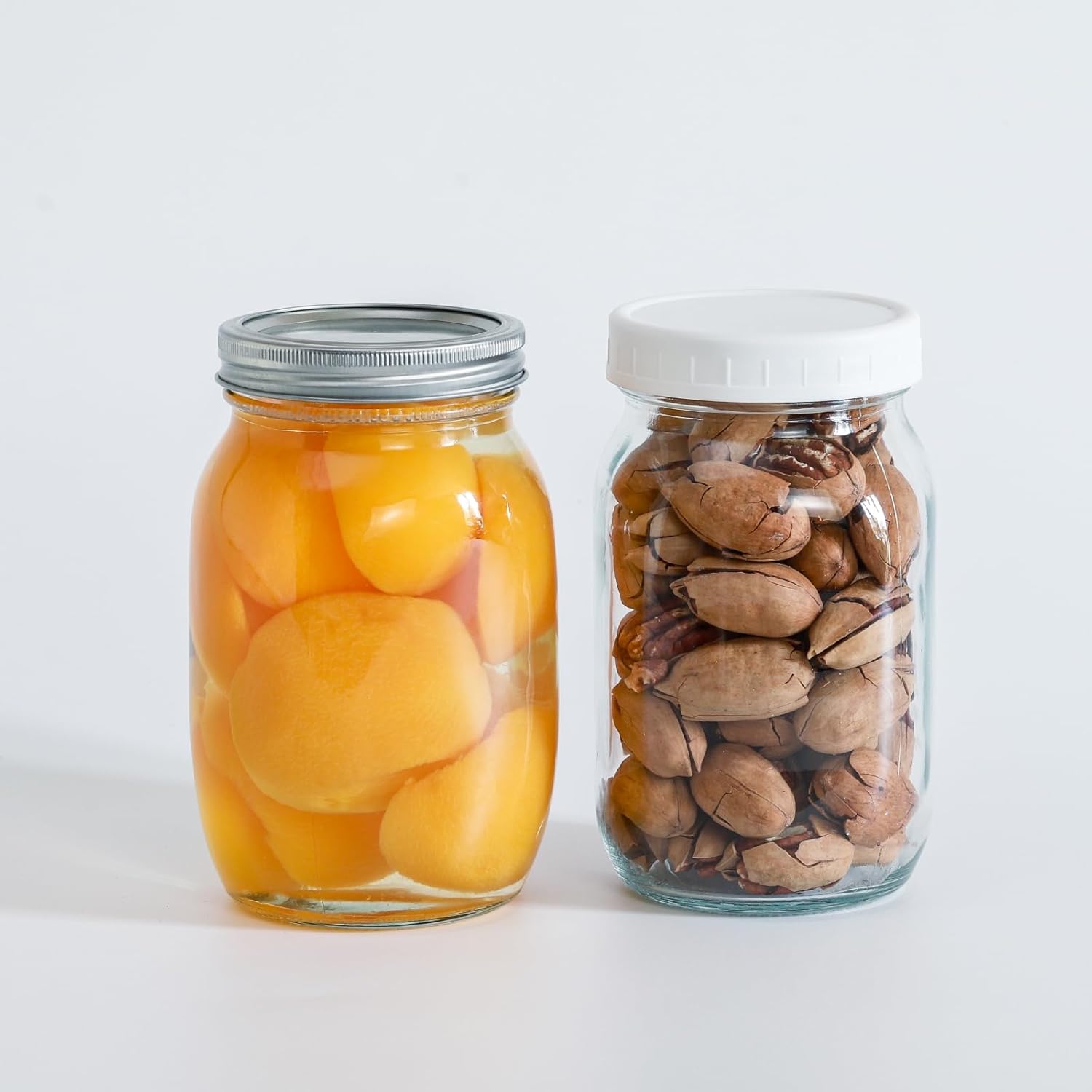 Jumterlee Mason Jars - 12-Piece Set with Airtight Lids for Kitchen Use