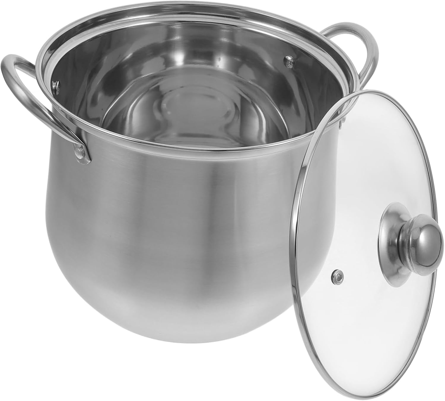 FUNOMOCYA Anti-Overflow Stainless Steel Pot with Lid Safe Durable Kitchen Tool