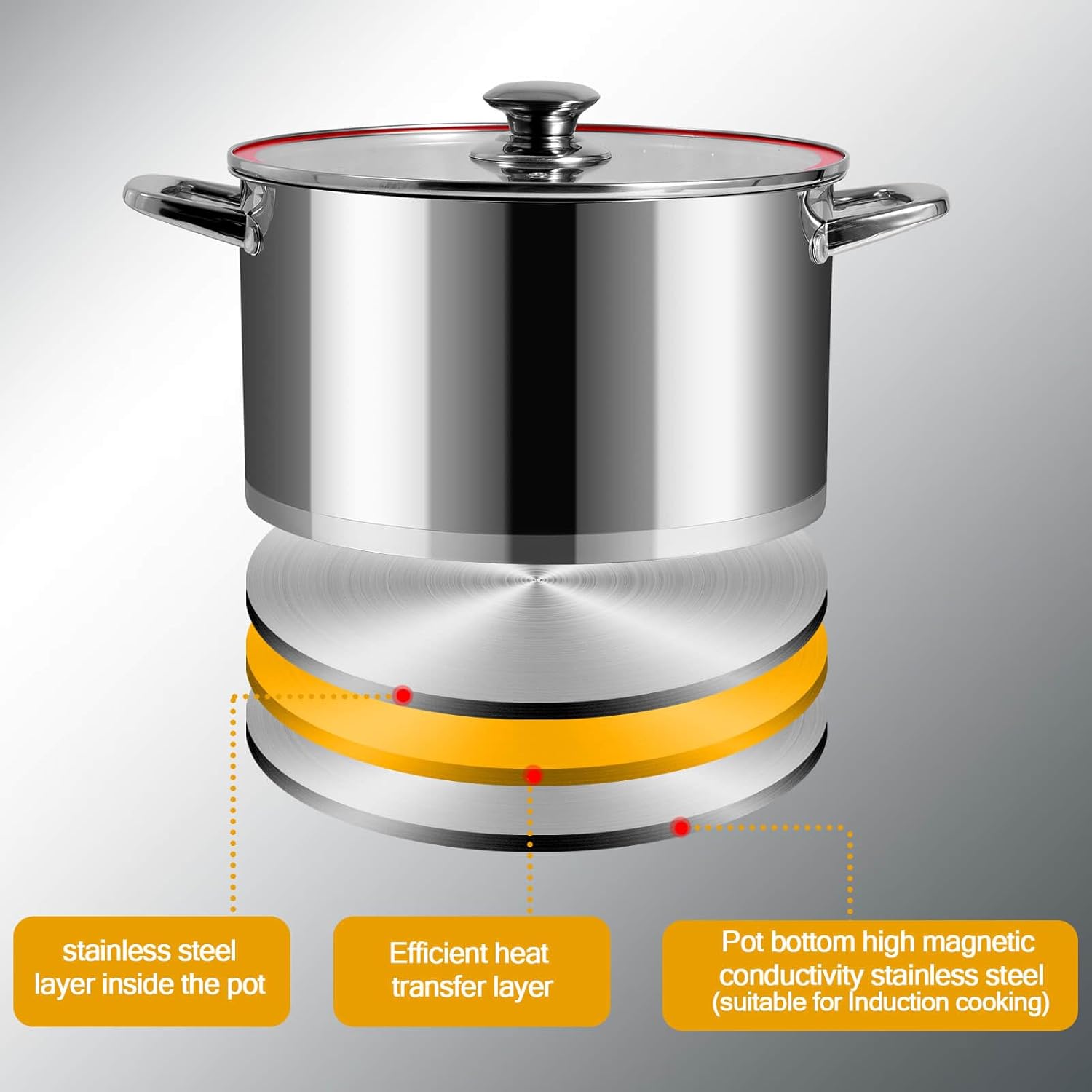 10 QT Stainless Steel Stock Pot