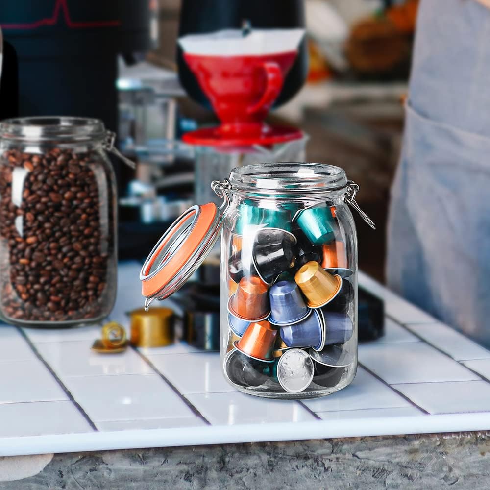 Perfect for Cooking 50 oz Glass Jars - Leaky-Proof Durable