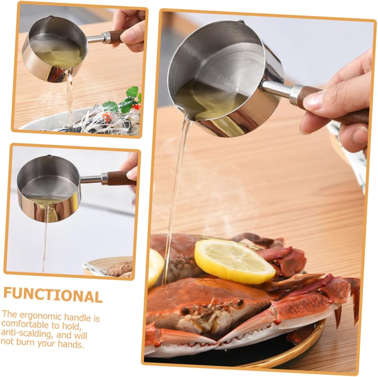 Sturdy Stainless Steel Saucepan with Handle for Kitchen Use