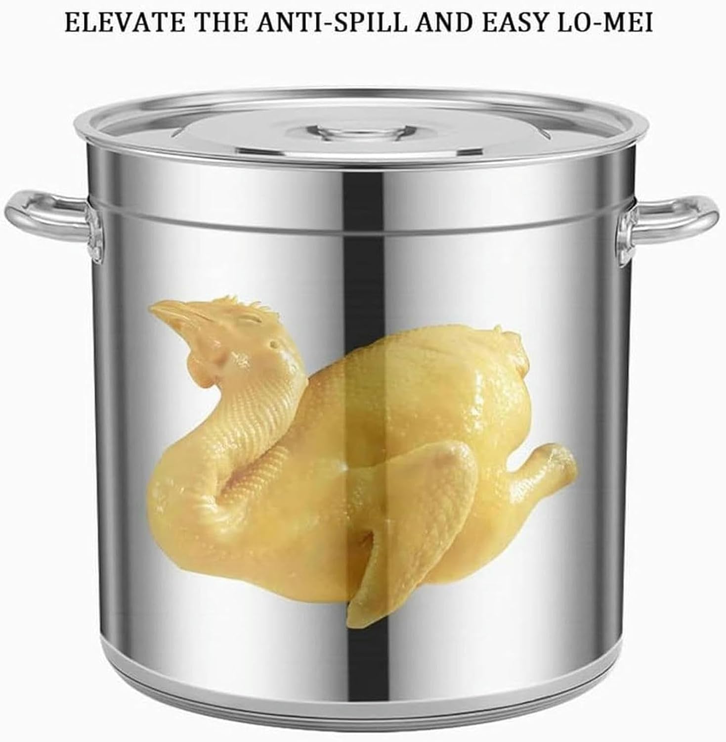 Stainless Steel Stockpot Set for Cooking Poultry Fish and Meat