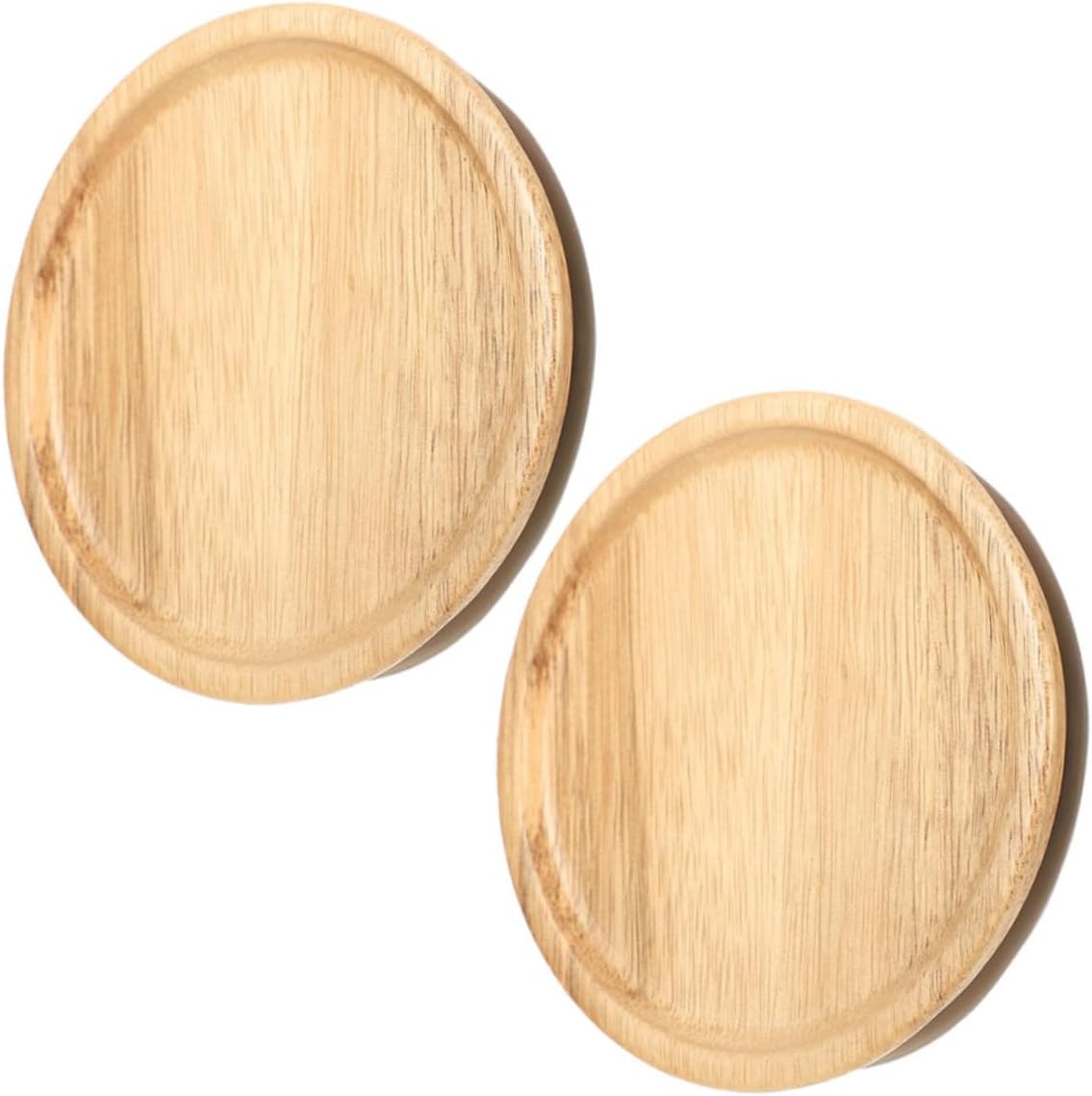 2pcs Wooden Mason Jar Lids with Silicone Seal