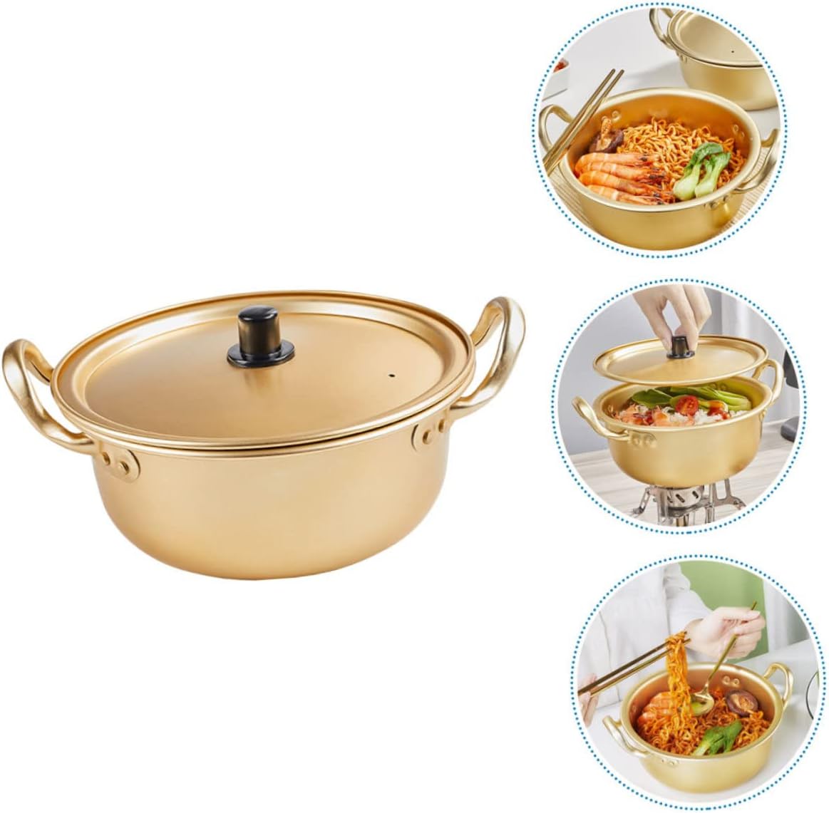 Aluminum Stock Pot Set with Binaural Handles