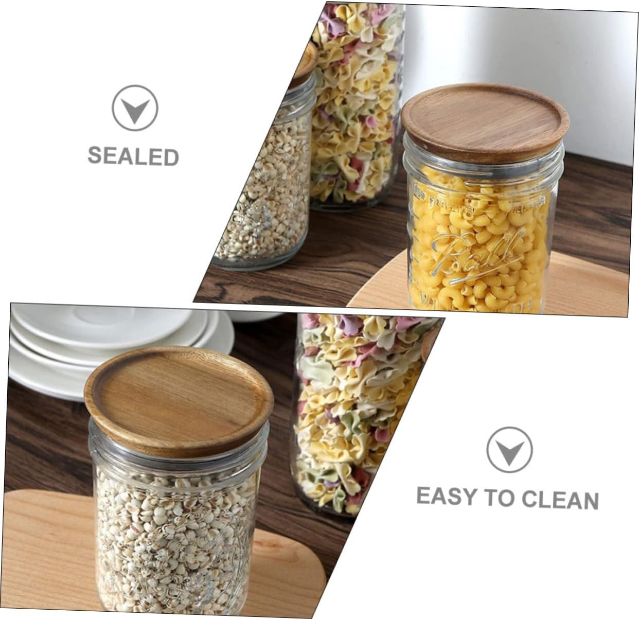 2-Piece Airtight Mason Jar Lid Set with Silicone Seal