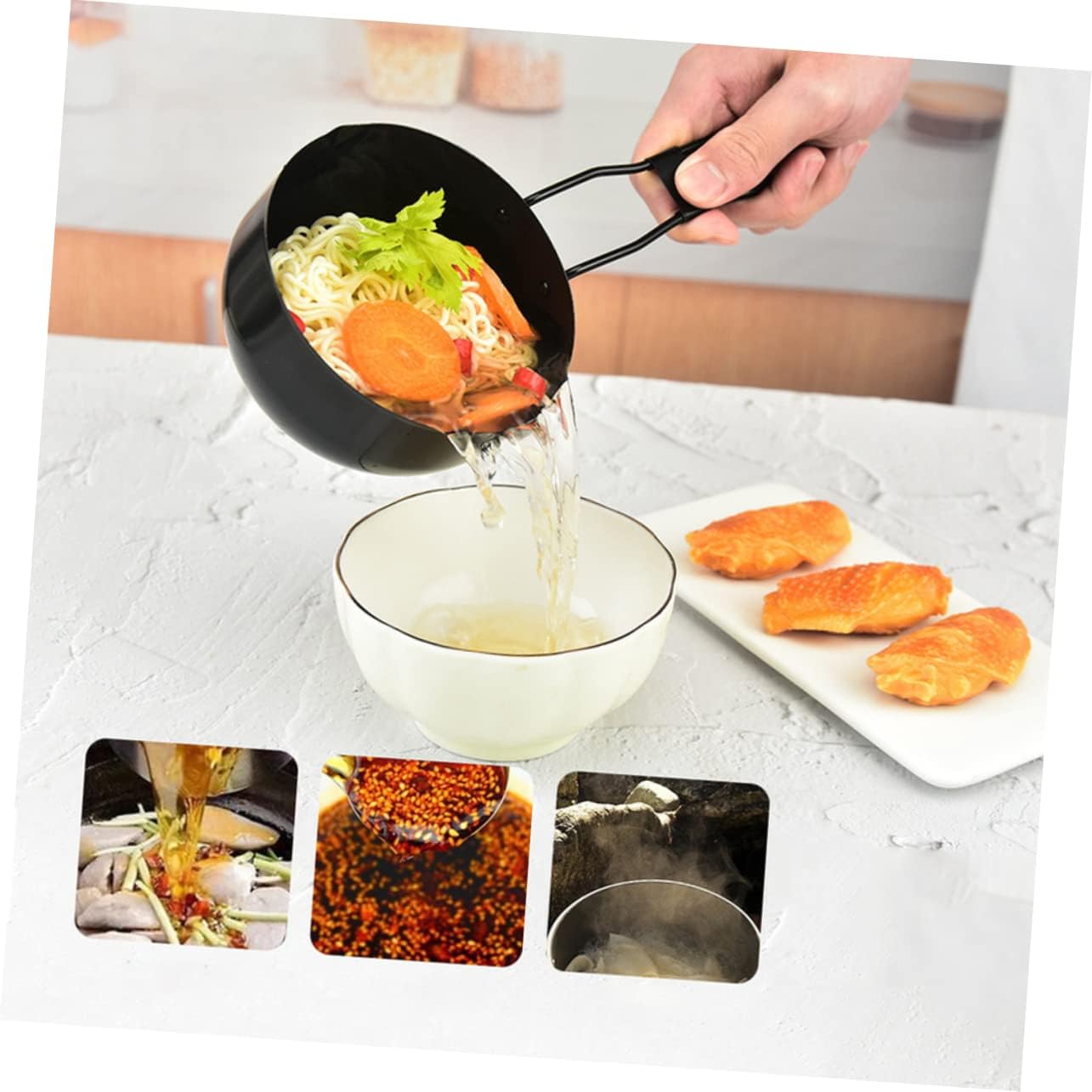 Multi-functional Stewpan with Lid Outdoor Camping Cookware