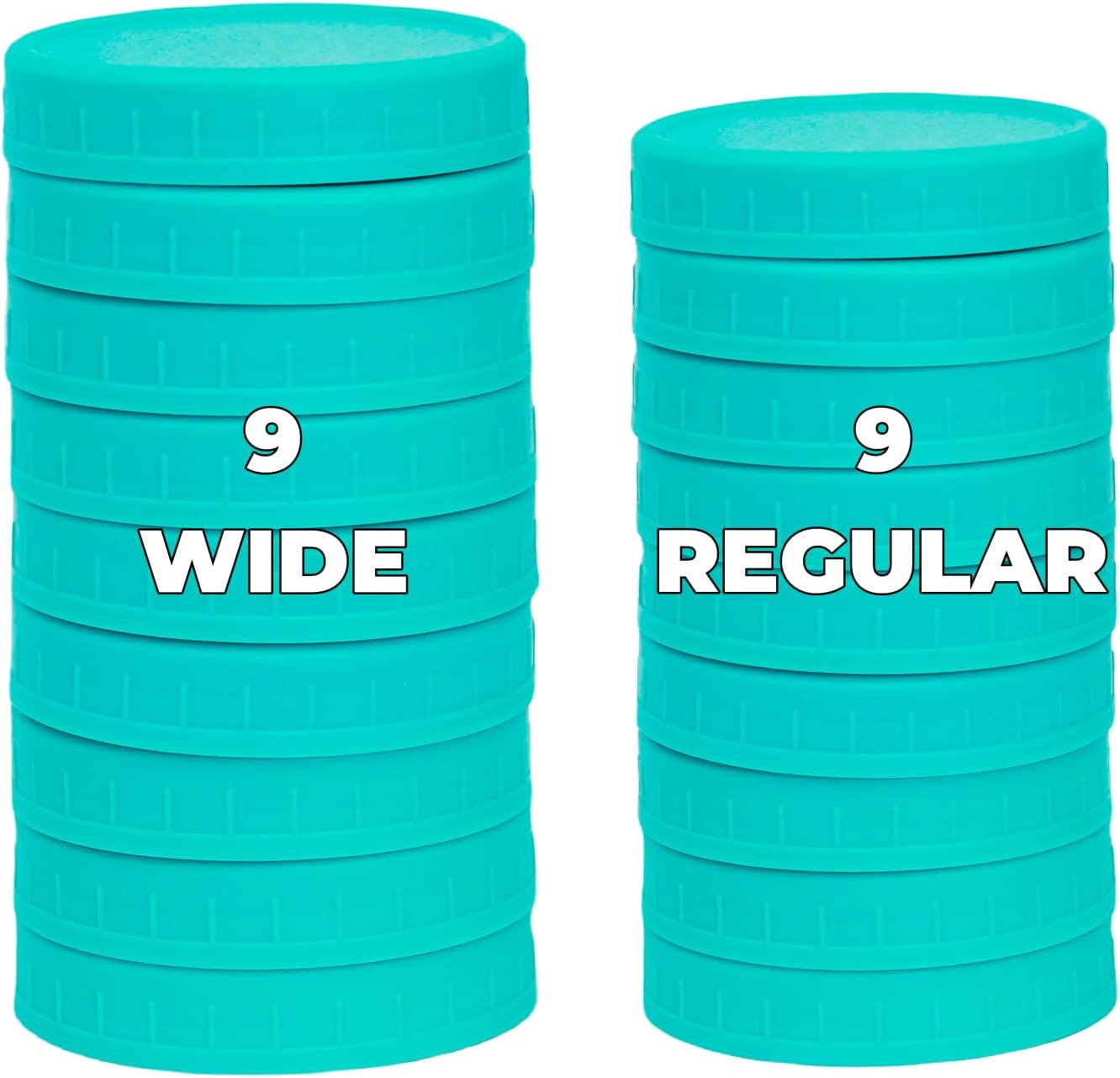 Bedgeta 18-Pack Mason Jar Lids with Leak Proof Silicone Rings