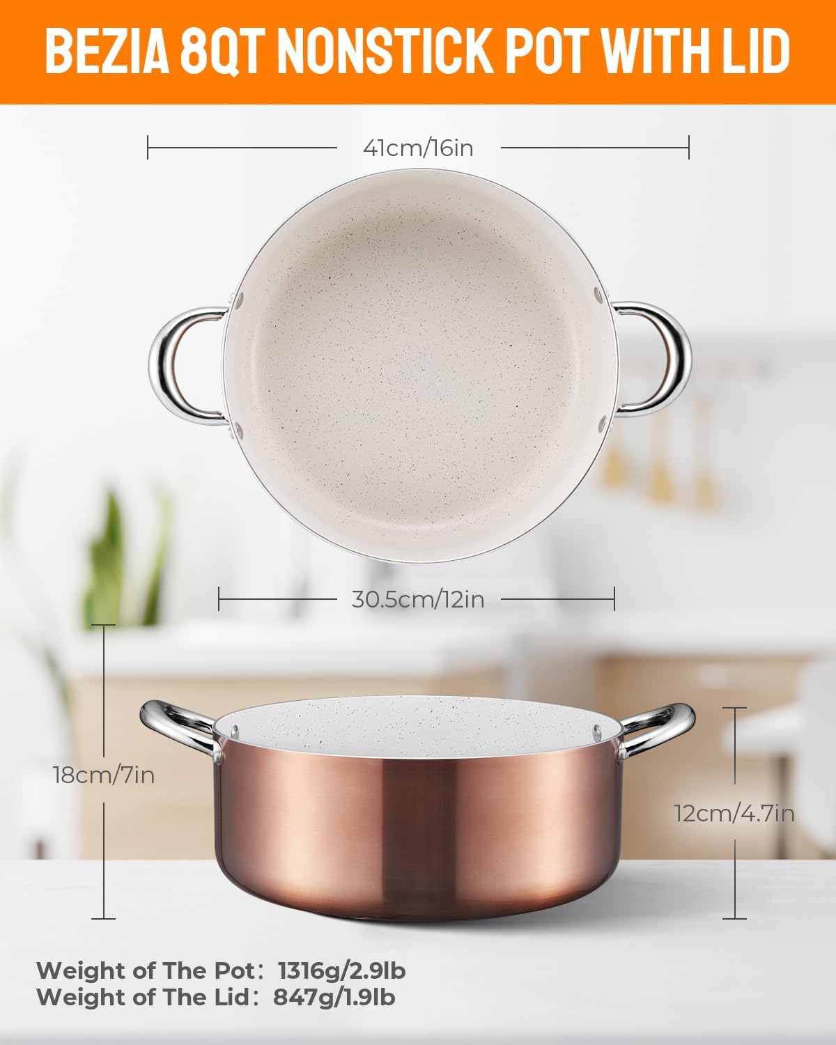 8 Quart Cooking Pot with Lid