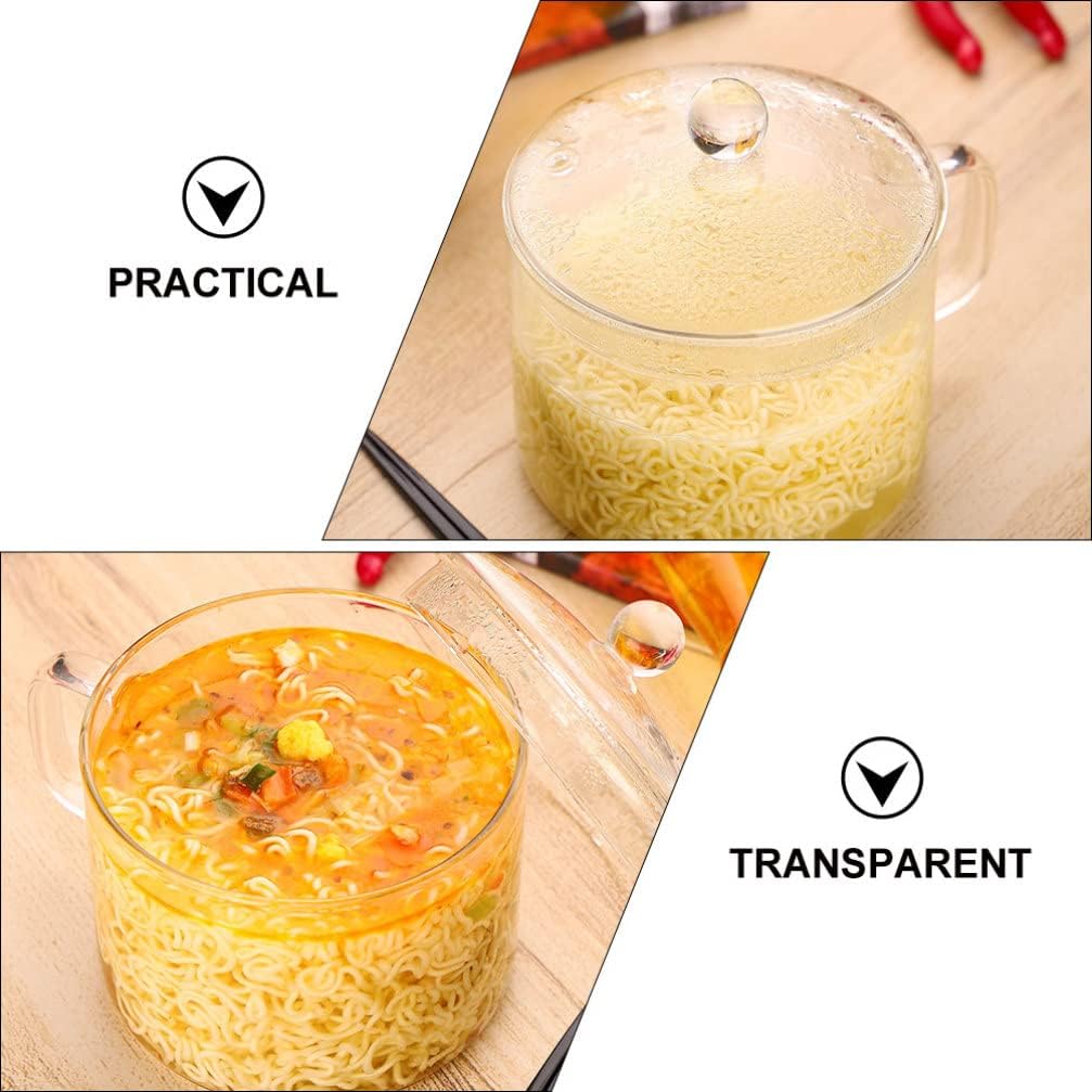 Hemoton Glass Stew Pot Heat Retention Easy Handling Transparent Durable