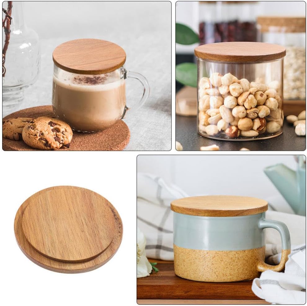 4-Piece Bamboo Mug Lids