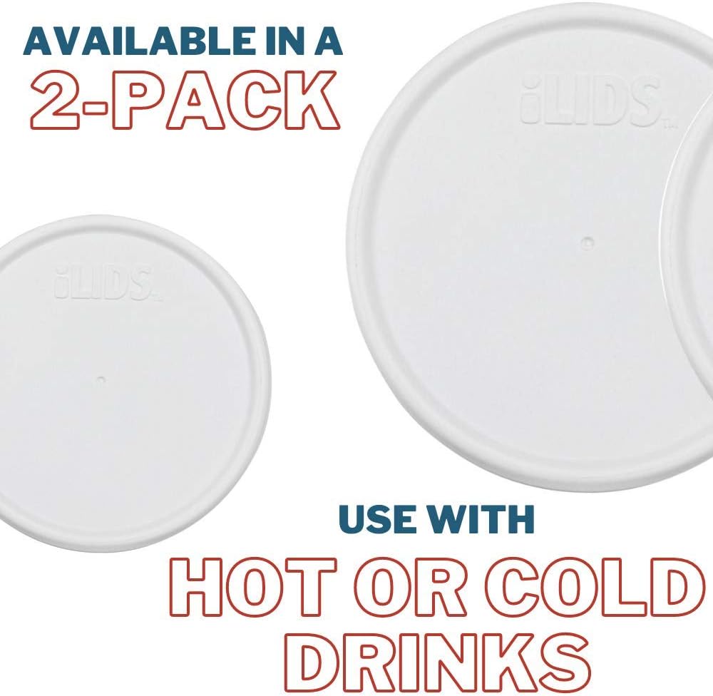 Mason Jar Storage Lid Wide Mouth White Pack of 2