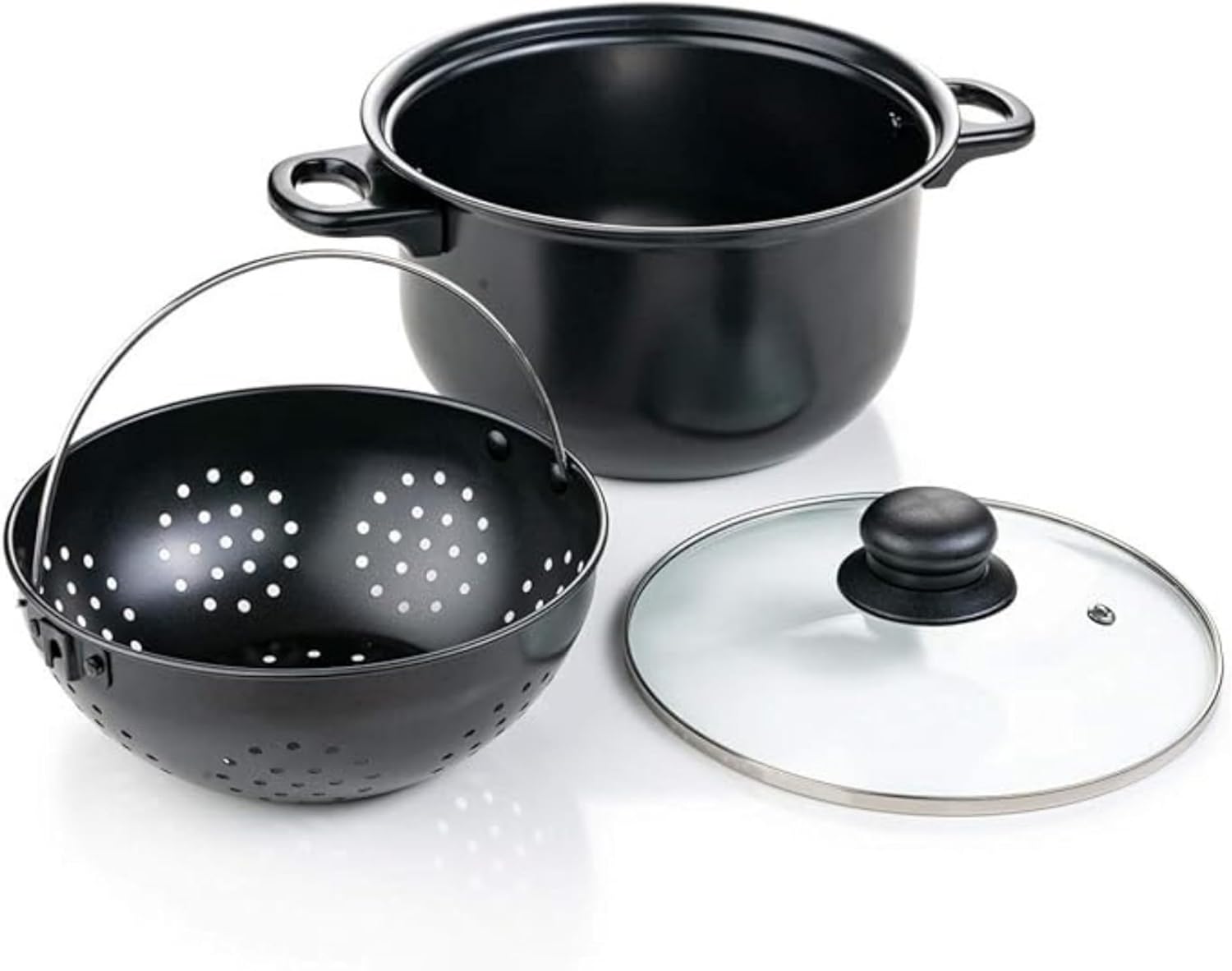 Versatile Stock Pot with Lid and Strainer