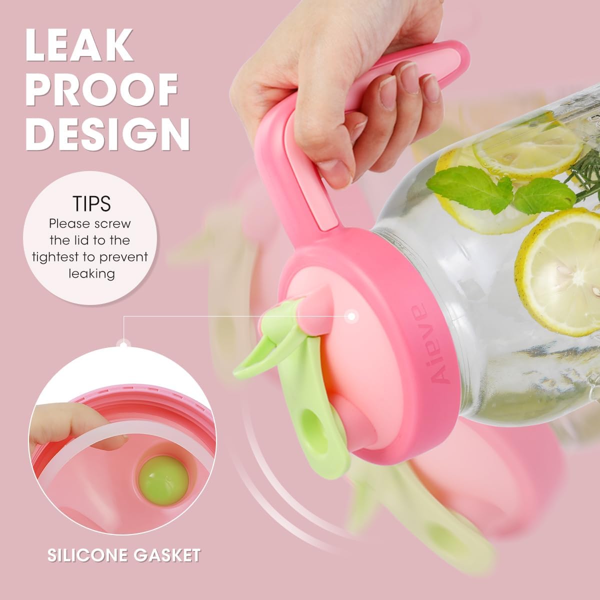 Ergonomic Mason Jar Pour Out Lid
