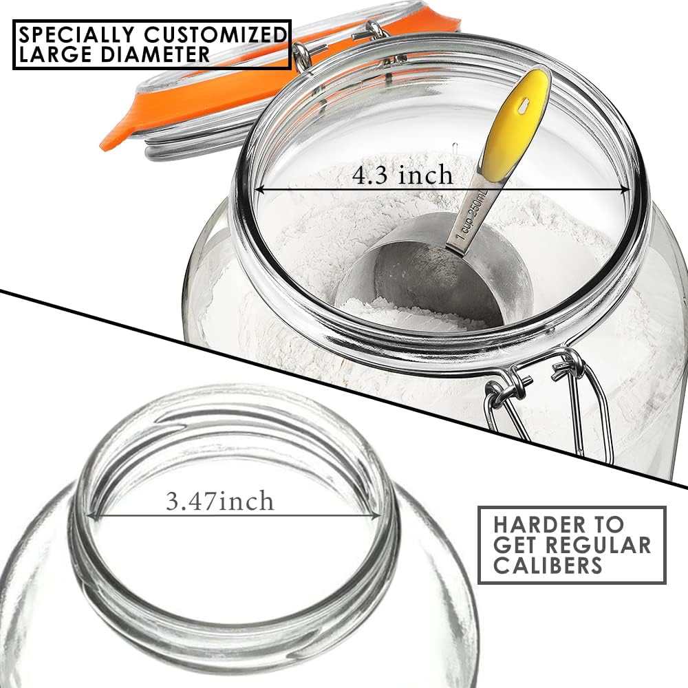 Super Wide-Mouth Leak-Proof Glass Jars for Canning