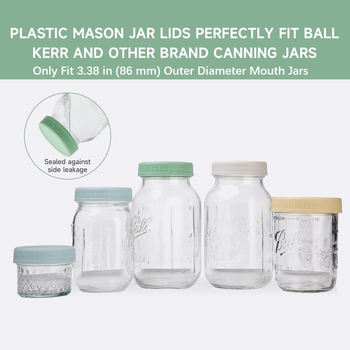 8-Pack Wide Mouth Mason Jar Lids